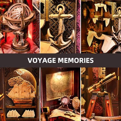 TOYQI Book Nook Kit for Adult, DIY Miniature Dollhouse Kit, Sailboat Models - Image 3