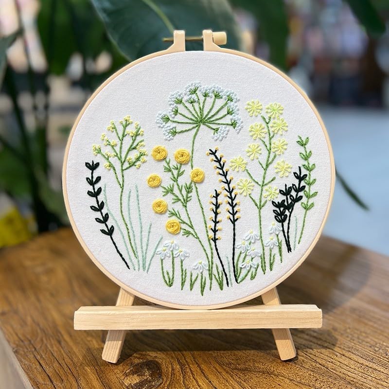 COCOMOX Floral Embroidery Kits for Beginners Adults, Cross Stitch Kits - Image 5