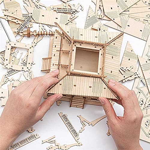 Rowood 3D Puzzles for Adults, Wooden Model Kits for Adults to Build, Gift on Birthday Christmas - Five-storied Pagoda (275 PCS) - Image 6