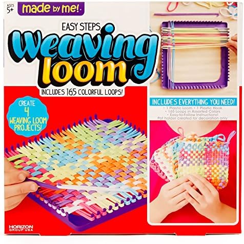 Made By Me Weaving Loom Arts and Crafts Kit, Basic Set, 165 Craft Loops by MadebyMe