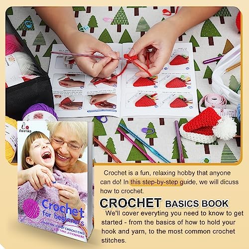 Aeelike Crochet Kit for Beginners Adults, Complete Crochet Set, Black - Image 2