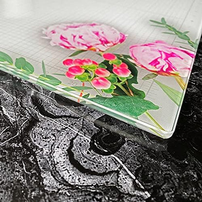 Glass Craft Mat | Magnetic | Heat, Scratch, & Stain Resistant | Perfect for Mixed Media Artwork (Floral, 9 x 12in) - Image 4
