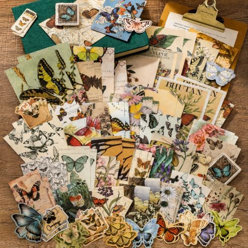 400 Pcs Vintage Scrapbook Paper and Sticker Kit - Image 3