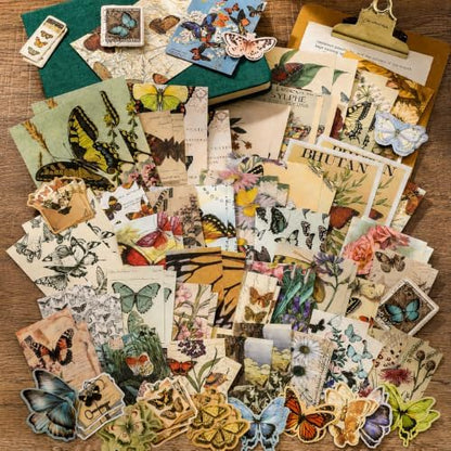400 Pcs Vintage Scrapbook Paper and Sticker Kit - Image 3