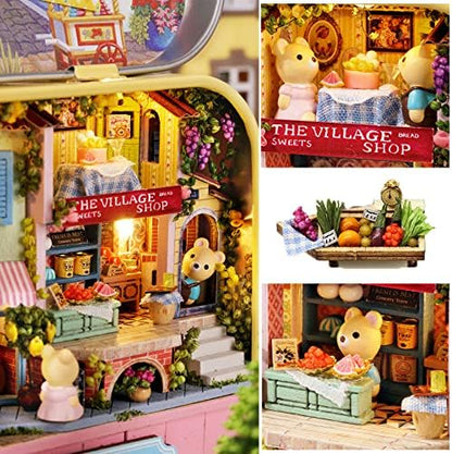 Spilay Dollhouse Miniature with Furniture,DIY Dollhouse Kit Mini Iron Box Theater,1:24 Scale Creative Room Best Birthday Gift for Adult Lover Girl Friend Birthday Gift (Q08) - Image 6