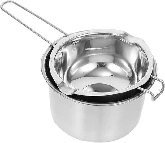 Sewroro Double Boiler Set - Stainless Steel Chocolate Melting Pot for Chocolate, Soap, Wax, Candle (600ml)