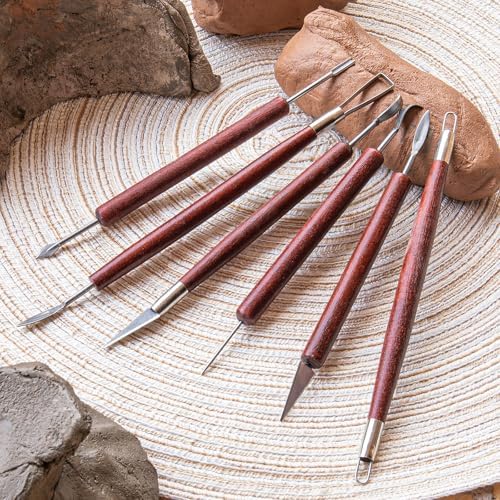 Clay Tools Sculpting, Double-Sided Polymer Carving Tools Kit, Wood Ceramic Tool Set for Pottery, Air Dry Clay, Polymer Clay, Sculpting, Modeling, Pumpkin Carving and Supplies - Image 6