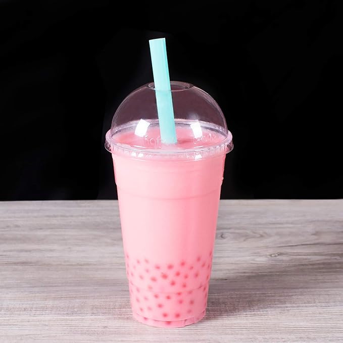 Karat [1,600 ct] 9" Boba Straws (10mm Diameter), Individually Wrapped | Aqua Color (C9060s)