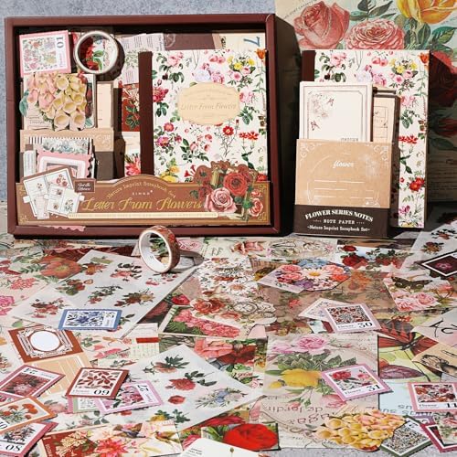 miikoul Vintage Scrapbooking Supplies Kit for Teen Girl Kid Women Diy Gift by Welcometomiikoul