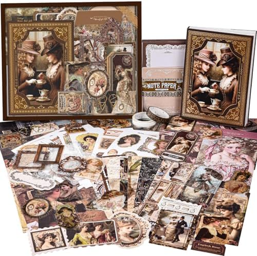 Scrapbook Supplies Kit, Vintage Junk journaling Supplies, Scrapbooking Kit by OFFIGIFT