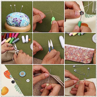 SHWAKK Sewing Kit, Wooden Sewing Kit Box for Adults Beginner Traveler - Image 5