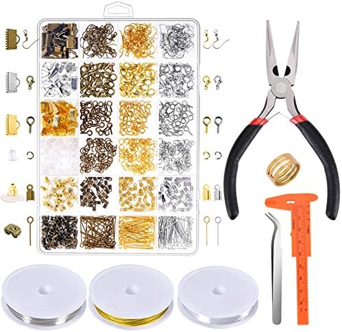 PAXCOO Jewelry Making Supplies Kit - Repair Tools with Accessories, Pliers, Findings, Beading Wires for Adults and Beginners by PAXCOO