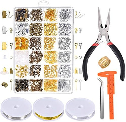 PAXCOO Jewelry Making Supplies Kit - Repair Tools with Accessories, Pliers, Findings, Beading Wires for Adults and Beginners by PAXCOO