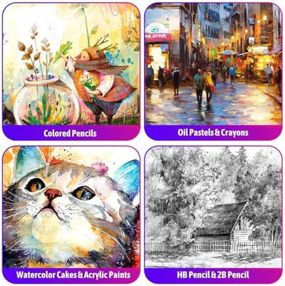 iBayam Art Supplies,195 Pack Deluxe Art Set Drawing Painting Supplies Kits - Image 3
