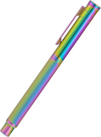 Asvine Hongdian Forest Fountain Pen Extra Fine Nib Rainbow Color with Converter and Metal Pen Box Set
