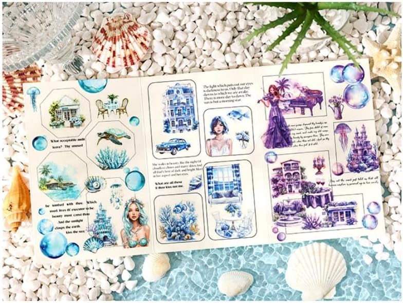 428Pcs Summer Scrapbook Stickers for Scrapbooking Supplies, 100 Sheets Transparent PET Scenery Journal Stickers for Journaling, Junk Journal, Scrap Book, Card Making, Collage, DIY Crafts Arts - Image 3