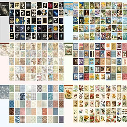 12 Sets 600 Sheets Washi Stickers for Journaling, Map Nature Celestial Portrait Boho Stickers Vintage Aesthetic Scrapbook Sticker Set for Bullet Journal Art Diary Card Craft Gifts Planner Notebook - Image 2