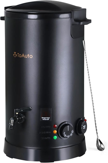 TOAUTO 20Lbs Wax Melter for Candle Making - Candle Wax Melting Pot with Three Power Adjustment 60 to 100 Degrees Temp Setting for Soy Wax Business Candle Making(Black)
