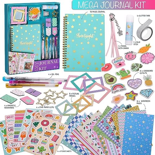DIY Journal Kit for Girls, Scrapbook & Diary Supplies Set, Birthday Gifts for Teen Girls Craft Sets - Unleash Creativity Journaling Art Crafts Kit - Ideal Gifts for 8 9 10 11 12 13 14 Year Old Girl - Image 2
