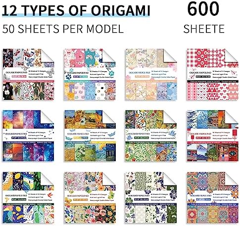 Origami Paper 6x6" Double Sided 12Pack/Set 10Colors Origami Kit,Craft Paper - Image 2