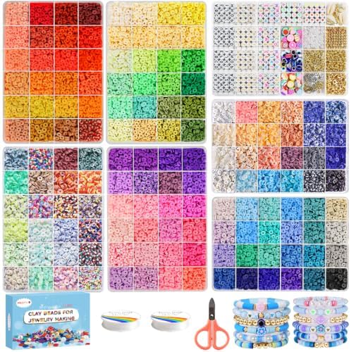 Redtwo 23000 Pcs 144 Colors Clay Beads Bracelet Making Kit by Redtwo