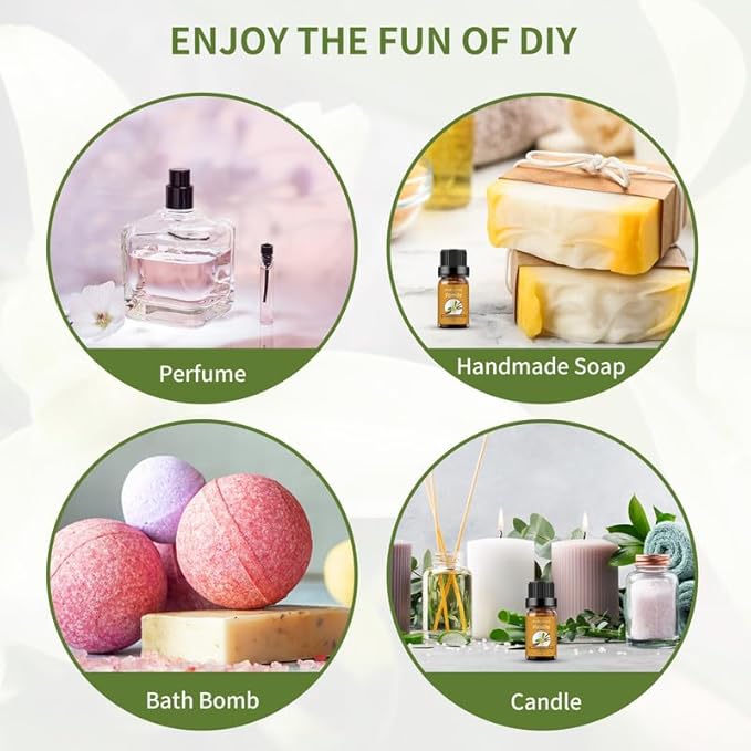 Sedbuwza Vanilla Essential Oil Set, 2 Pack Vanilla Aromatherapy Oils for Massage, Diffuser, Perfume, Soap, Candle Making 2 x 10 ml