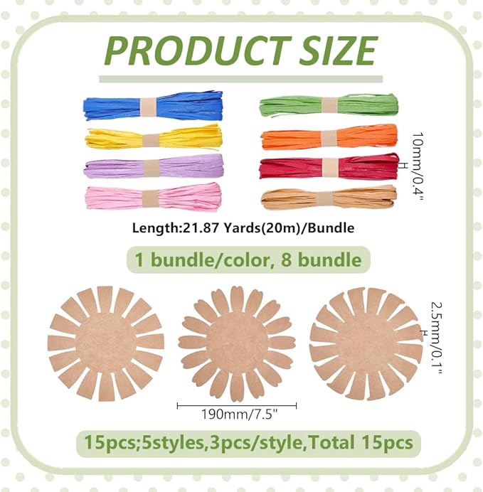 WADORN 15 Sets Basket Weaving Craft Kit for Beginners, Creative Woven Bowl DIY Making Kits 7.4 Inch Plastic Base and 175 Yards 8 Colors Paper Ribbon for Easter Eggs Small Parts Candy Cookies Crafts