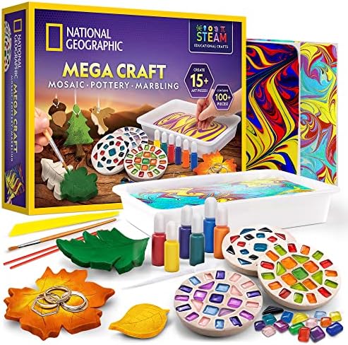 National Geographic Mega Arts and Crafts Activity Kit for Kids Ages 8-12 by BlueMarbleToys