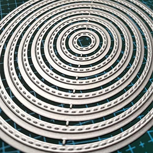 8PCS Circle Cutting Dies Handmade DIY Paper Cards Album Decoration Stencils Template Embossing for Card Scrapbooking Craft (Round) - Image 4