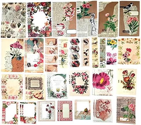 Esweny 200PCS Vintage Scrapbooking Supplies Kit for Journaling, Scrapbook Sticker Paper Pack for Junk Journal Planners Aesthetic Cottagecore Room Decor Wall Art Collage Album - Image 4