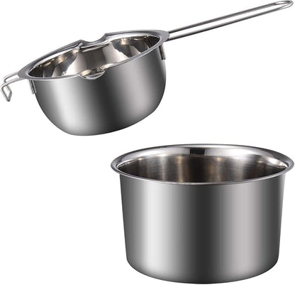 Healifty Double Boiler Pot 10.6 Inch Candle Melting Pot for Wax Heating Candy Making Chocolate Melting Fondue Set