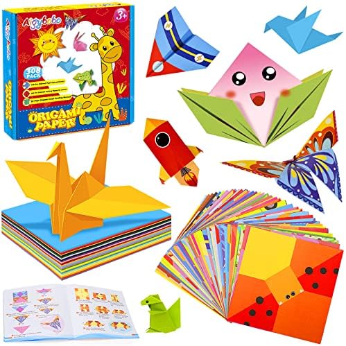 308 Sheets Origami Paper Kit for Kids Ages 5-8 8-12 with Instructional Book by WelcometoAigybobo
