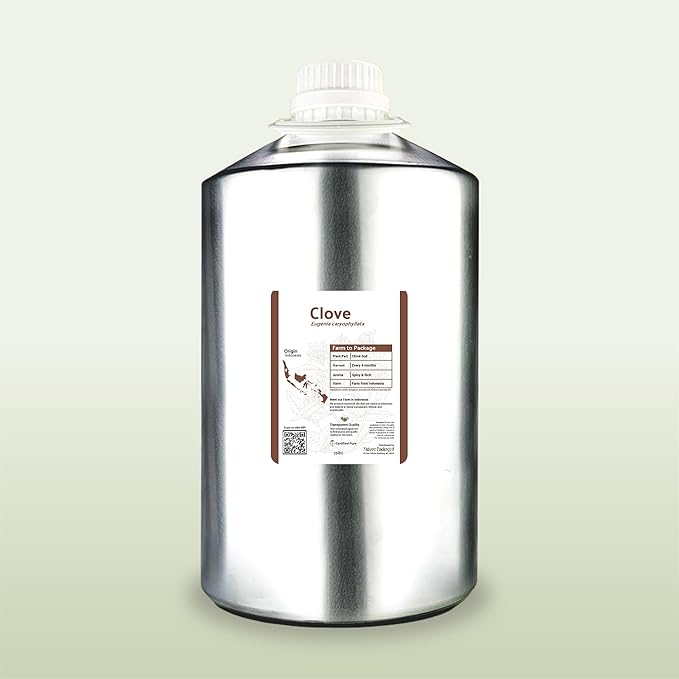 Nature Packaged Clove Essential Oil - 100% Pure Steam Distilled Natural Aceite de Clavo from Indonesia for Aromatherapy & Wellness - Premium Grade (22lbs)