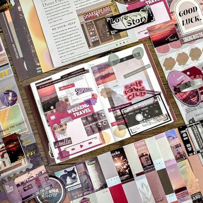 Travel Scrapbooking Supplies Kit, A6 Notebook, Vintage Junk Journaling Kit - Image 3