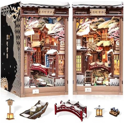 Cutefun DIY Book Nook Kit Kyoto Snow Whisper – Japanese Snow Scene by Cutefun