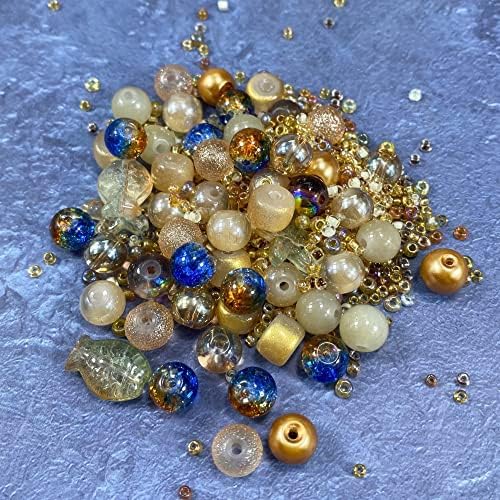 Assorted Glass Resin Beads Multi Size Colors Smooth Cracked Gravel Millet Spacer Beads for Bracelets Necklace Earring DIY Jewelry Making Craft(Scented Tea Series) - Image 5