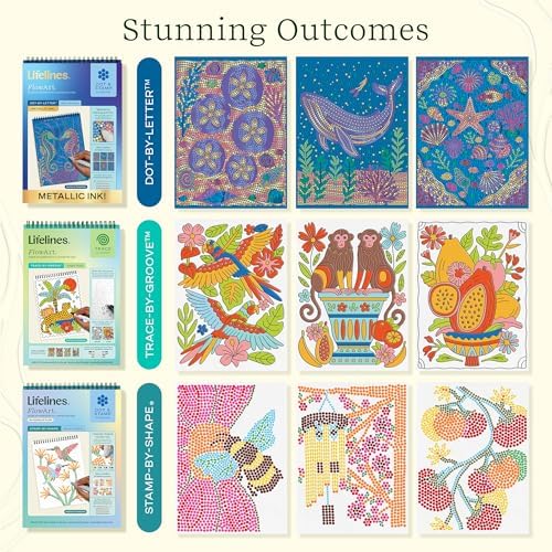 Lifelines FlowArt Activity Pad 3-Pack, Guided Art Meditation Coloring Books - Image 4