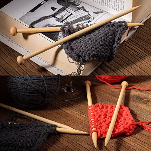 36PCS Bamboo Knitting Needles Set, BetyBedy Single Pointed Knitting Needles, 9 Inches Length Knitting Crochet Supplies for Beginners Handmade (18 Sizes from 2.0mm-10.0mm) - Image 7