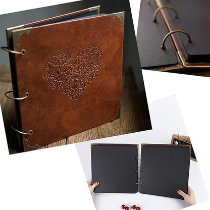 ADVcer 10 Sheets Double Sided 9.84 x 10.24 inch Refill Pages - Acid Free Additional Thick Craft Paper Cardboard for All Series ADVcer 10x10 Three-Ring Loose-Leaf Binder Photo Album Scrapbook (Black)