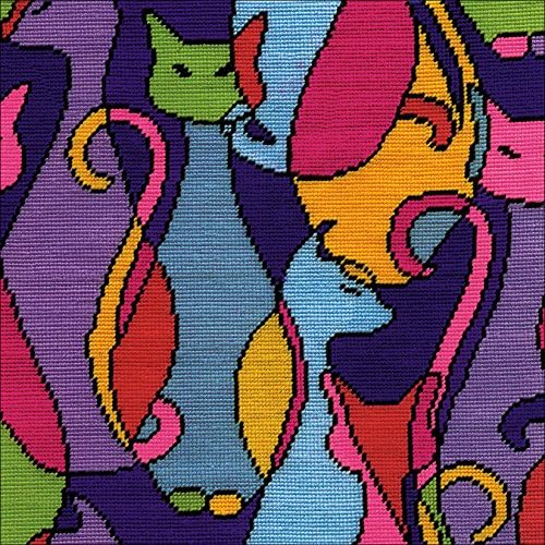 Design Works Crafts Colorful Cats Needlepoint Kit - Image 2