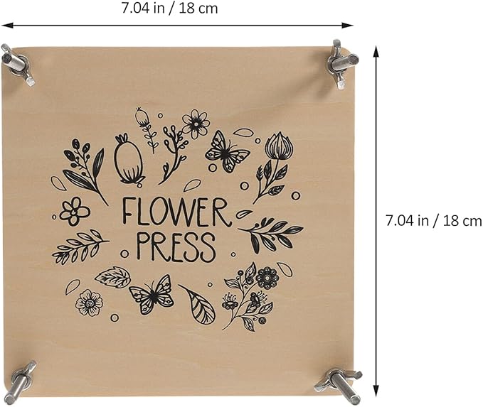 Abaodam Portable Flower Press Kit for Specimen Making Dried Flower and Leaf Pressing Tool Easy Carry DIY Craft for Adults for Scrapbooks Cards Wedding Decor
