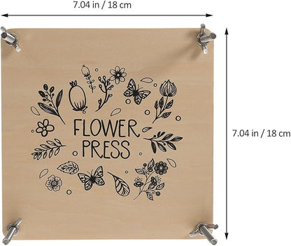 Abaodam Portable Flower Press Kit for Specimen Making Dried Flower and Leaf Pressing Tool Easy Carry DIY Craft for Adults for Scrapbooks Cards Wedding Decor