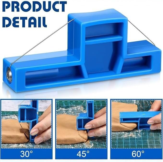 Clay Cutting Tools - Multi-Angle 30°/45°/60° Wire Clay Cutters for Ceramic Trimming, 2pcs,Includes Large and Small Sizes. - Image 3
