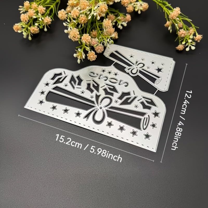 Lapoo Tool Metal Cutting Die for Scrapbooking - Durable, Cut Stencils for DIY Scrapbook Photo Album Decorative Paper Card, Card Making Supplies, Embossing (Wedding Invitation 6 x 4.9 in) - Image 2