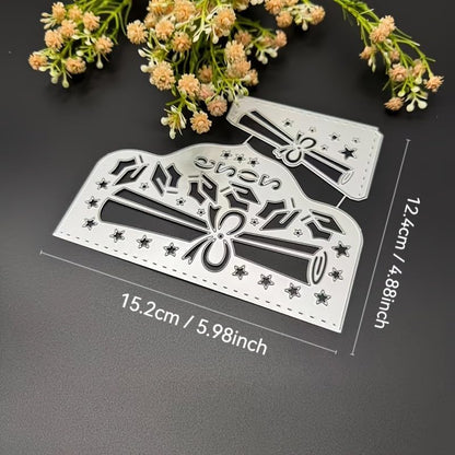 Lapoo Tool Metal Cutting Die for Scrapbooking - Durable, Cut Stencils for DIY Scrapbook Photo Album Decorative Paper Card, Card Making Supplies, Embossing (Wedding Invitation 6 x 4.9 in) - Image 2