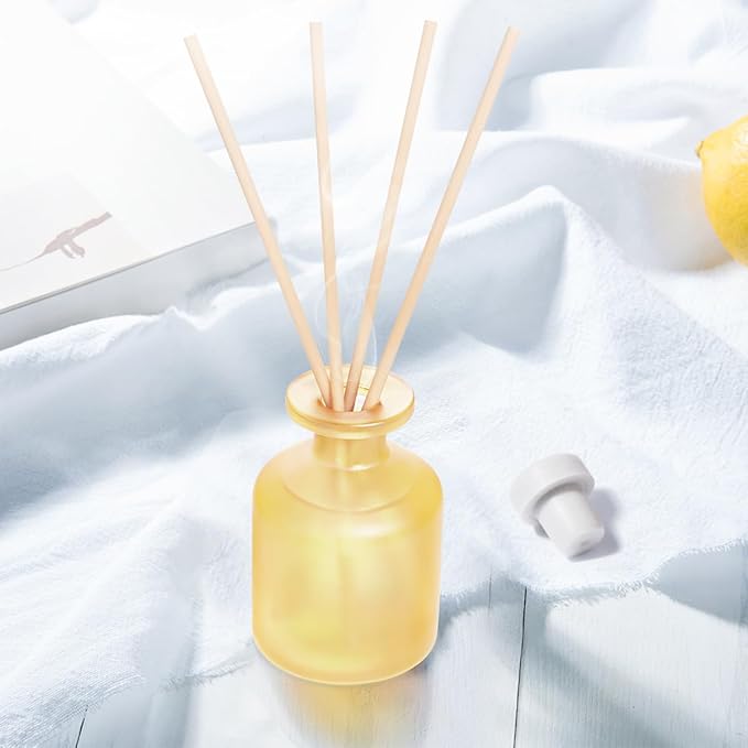 YISOWUH Reed Diffuser - BlackBerry Pineapple & Jasmine Green Tea 3.38oz (100ml) 2 Packs Essential Oil Reed Diffuser Set with 16 Sticks, Long Lasting Fragrance for Home, Bathroom, Bedroom, Room, Decor