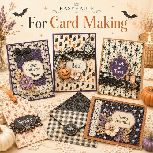 Vintage Halloween Scrapbook Paper Scrap Book Scrapbooking Pattern Classic Spooky Aesthetic Patterned Craft for Cardmaking Junk Journaling DIY Crafts Fall Decorations, 6x6 24 Sheets Acid Free Papers - Image 5
