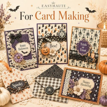 Vintage Halloween Scrapbook Paper Scrap Book Scrapbooking Pattern Classic Spooky Aesthetic Patterned Craft for Cardmaking Junk Journaling DIY Crafts Fall Decorations, 6x6 24 Sheets Acid Free Papers - Image 5