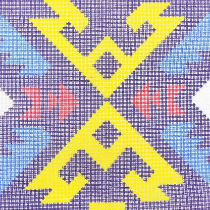 Howie's Needlepoint Needlepoint Kits for Adults, Pillow Front Cross Stitch Kit with Embroidery Pattern on Canvas, Yarn, 2 Needles and Instruction, 16 x 16inch(Colourful Geometry 2) - Image 6