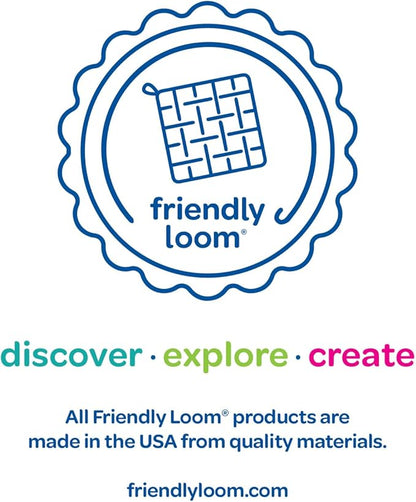 Harrisville Designs Friendly Loom Potholder Pro Weaving Kit | 10”x10” Sturdy Metal Loom and Quality Cotton Weaving Loops | Complete Kit to Weave 2 Large, Durable Potholders | Made in The USA